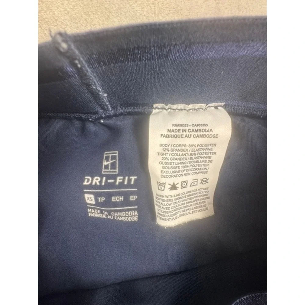 Nike‎ Skort Women XS Court Dri-FIT Tennis Skirt Navy Blue Pleated Athletic 1544